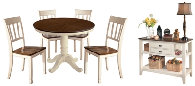 Whitesburg Dining Table and 4 Chairs with Storage, , large
