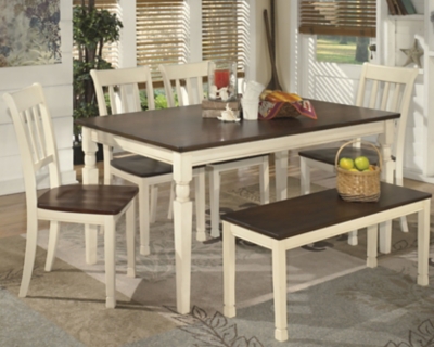 Whitesburg Dining Table And 4 Chairs And Bench Ashley Furniture