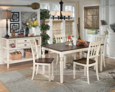 Ashley furniture white dining outlet table