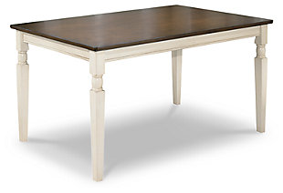 Whitesburg Dining Table, Brown/Cottage White, large