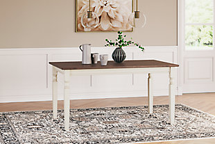 Whitesburg Dining Table, Brown/Cottage White, rollover