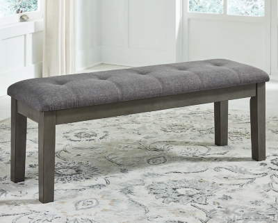 Hallanden 50" Dining Bench, Two-tone Gray, rollover