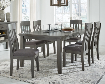 APG-D589-356 Hallanden Dining Table and 6 Chairs, Gray sku APG-D589-356