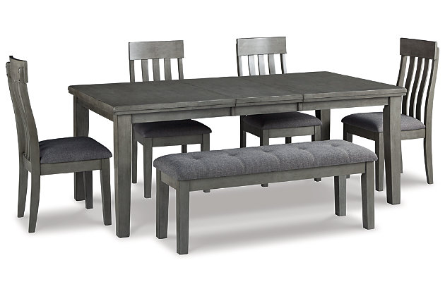 Anself Dining Set Table 4 Chairs Black 