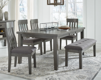 Hallanden Dining Table and 4 Chairs and Bench, , rollover