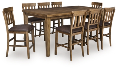 Broxtyn Counter Height Dining Table and 8 Barstools | Ashley