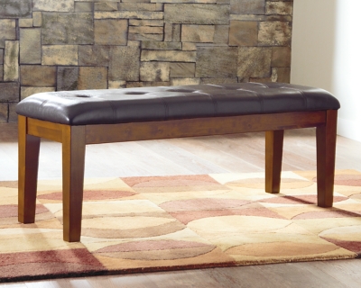 Ralene Dining Bench, Medium Brown, large