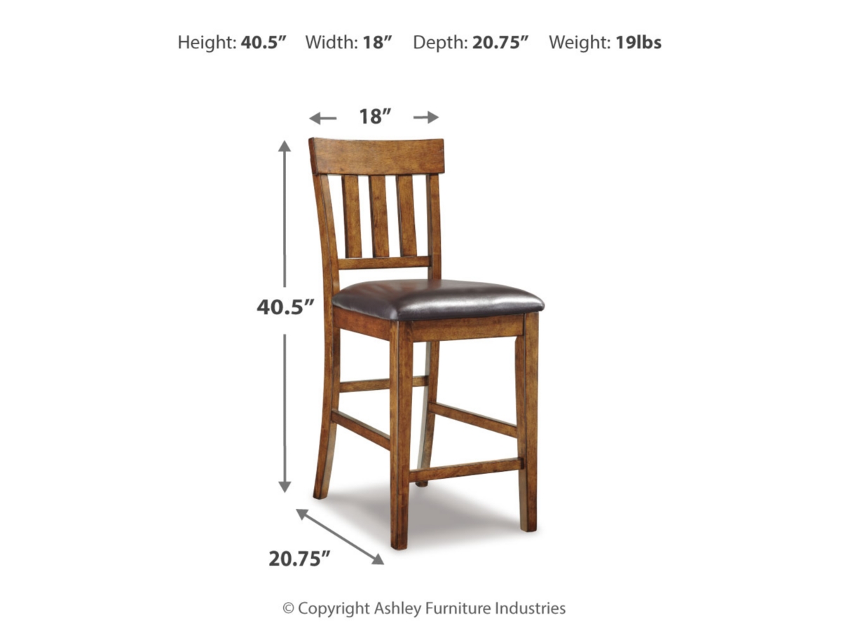Ralene Counter Height Stool - Medium Brown - (D594-124)
