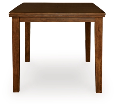 Dining table front view with four legs visible