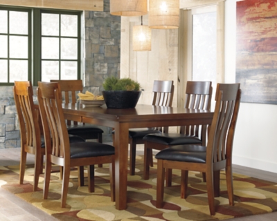 Signature Design by Ashley Ralene Dining Table and 6 Chairs-Medium Brown