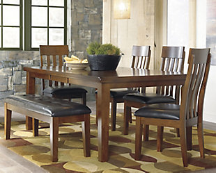 Ralene Dining Table and 4 Chairs and Bench, , rollover