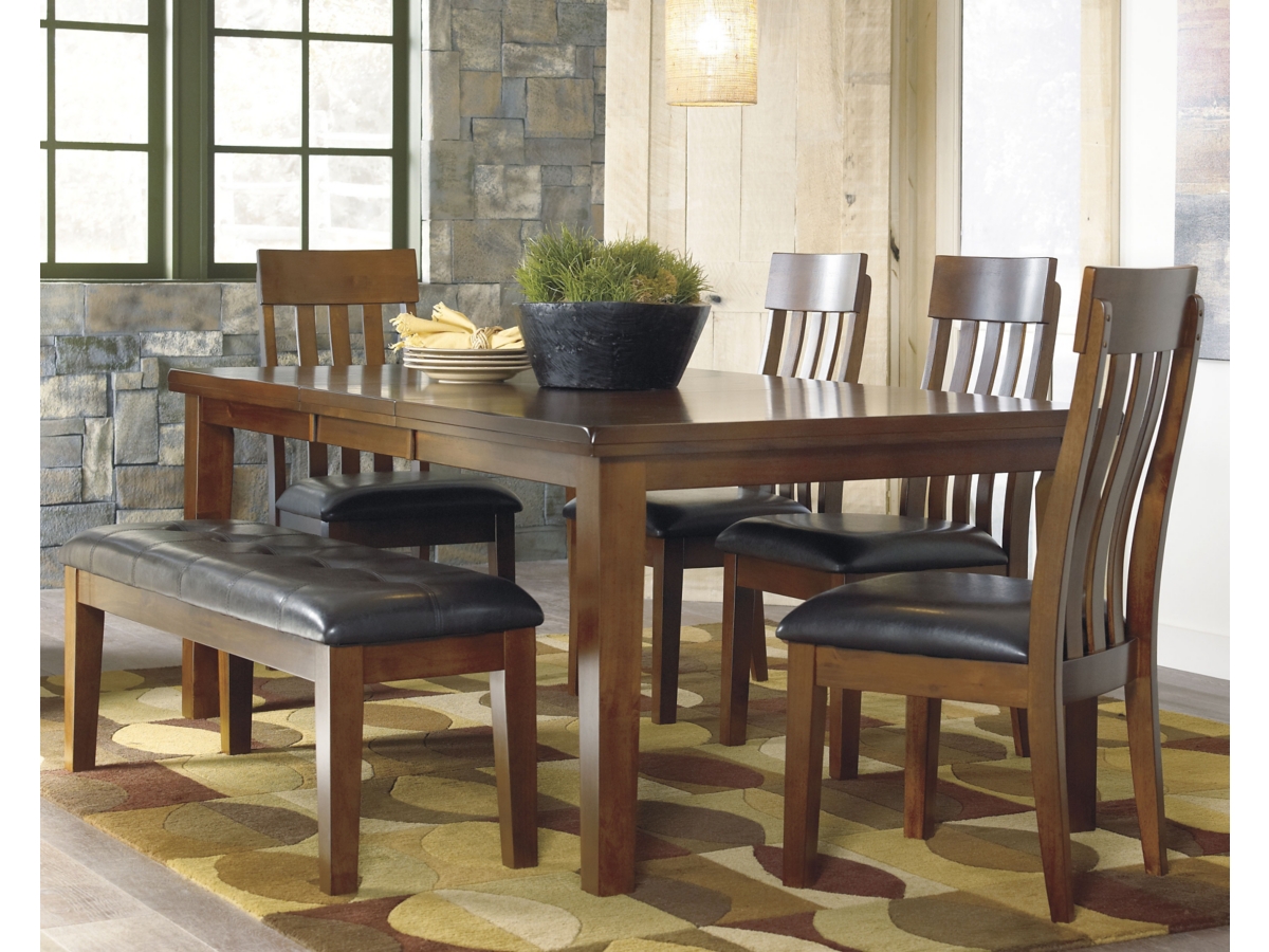 Ralene Dining Table and 4 Chairs and Bench | Ashley