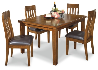Ralene Dining Table and 4 Chairs, Medium Brown, large