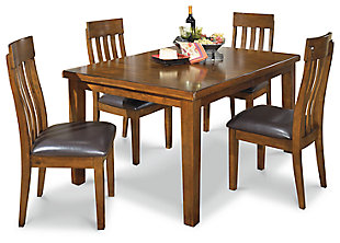 Ralene Dining Table and 4 Chairs, Medium Brown, large