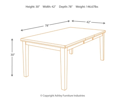 Signature Design by Ashley Ralene Dining Table and 6 Chairs-Medium Brown