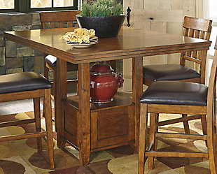 Ralene Counter Height Dining Extension Table, Medium Brown, rollover