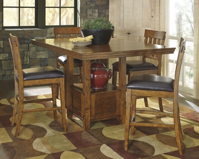 Ralene Counter Height Dining Table and 6 Barstools Set