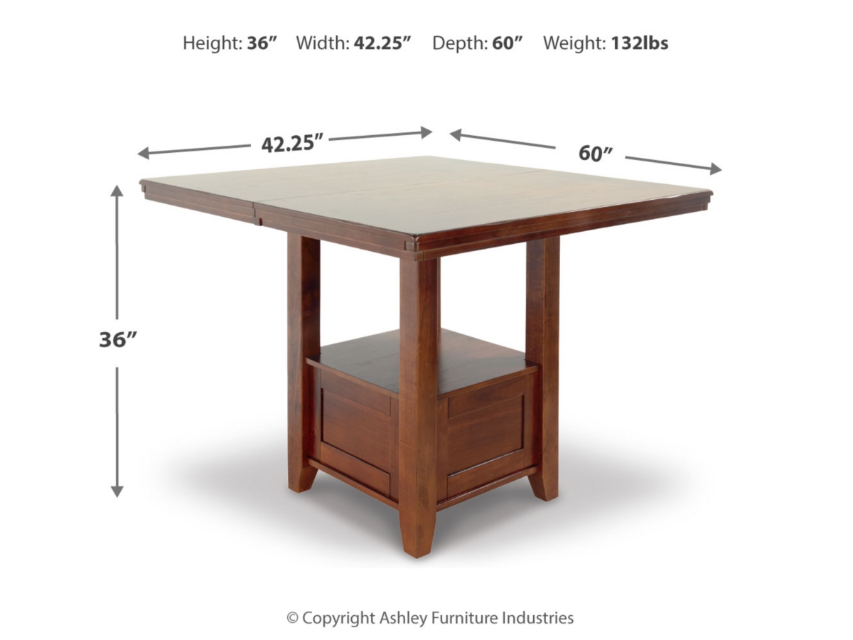 Ralene Counter Height Extension Table - Medium Brown - (D594-42)