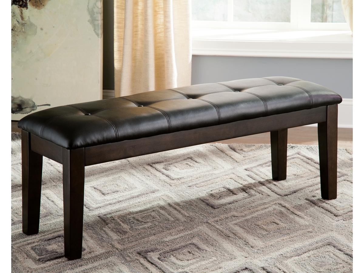 Haddigan Dining Bench - Dark Brown - (D596-00)