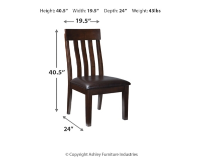Haddigan Dining Chair, Dark Brown, large