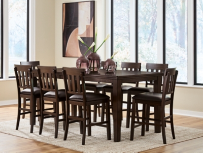 Haddigan Counter Height Dining Table and 8 Barstools | Ashley