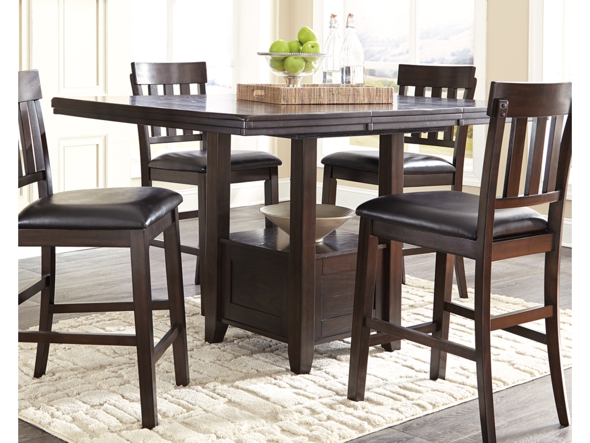 Haddigan Counter Height Extension Table - Dark Brown - (D596-42)