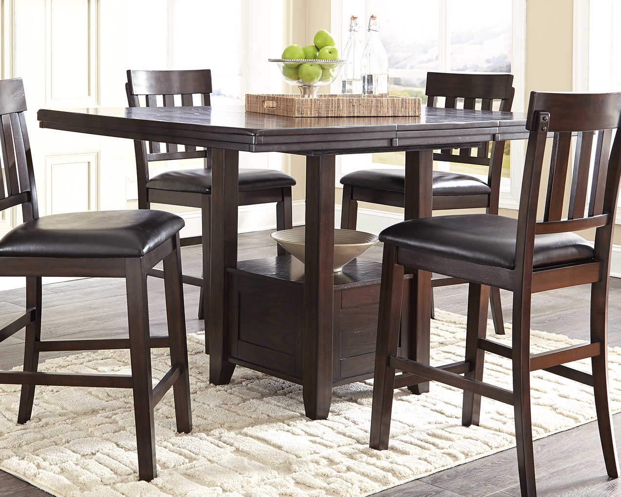 Haddigan Counter Height Dining Extension Table Furniture Galaxy