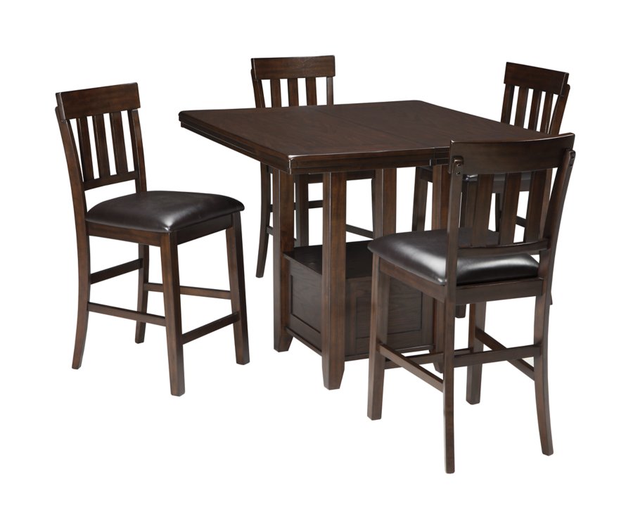 Mesa de comedor a la altura de la encimera Haddigan con 4 taburetes - image 3
