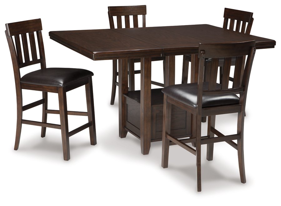 Mesa de comedor a la altura de la encimera Haddigan con 4 taburetes - image 2