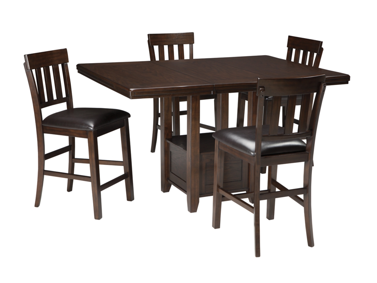 Haddigan Counter Height Extension Table - Dark Brown - (D596-42)