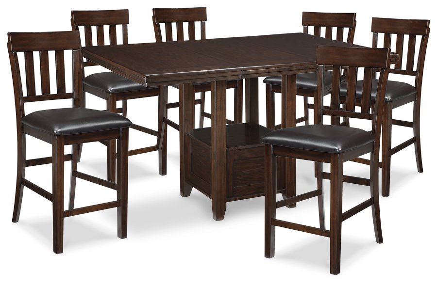 Mesa de comedor a la altura del mostrador y 6 taburetes de bar Haddigan - image 2