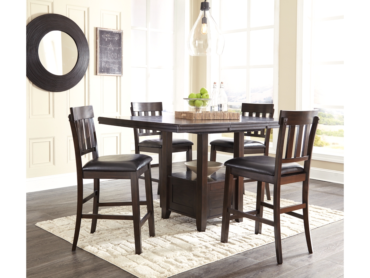 Haddigan Counter Height Dining Table and 4 Barstools
