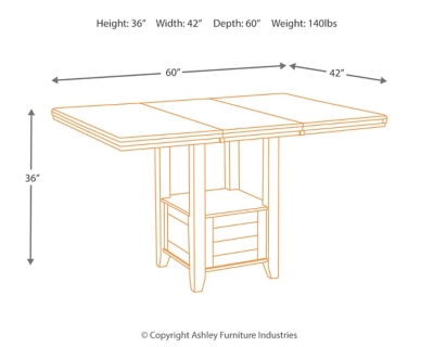 Haddigan Counter Height Dining Room Table | Ashley ...