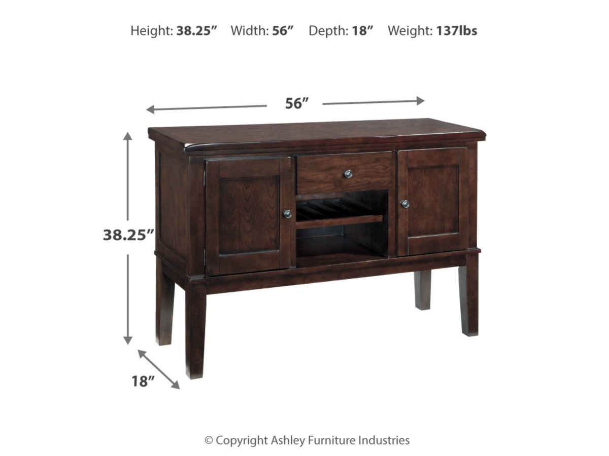 Haddigan Dining Server - Dark Brown - (D596-60)