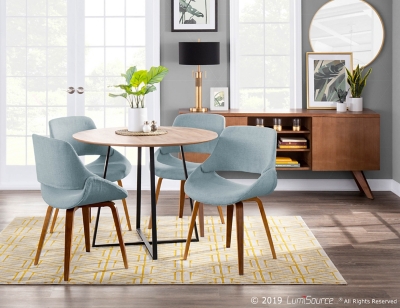 Fabrico Dining Chairs (Set of 2), Blue/Beige