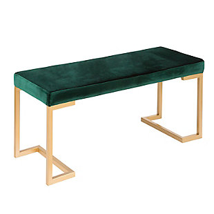 Felicia Entryway/Dining Bench, Yellow/Green, large