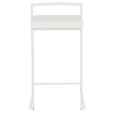 Fuji Stackable Counter Stool (Set of 2), White, large