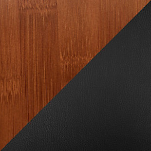 The happy marriage of clean-lined design and utterly indulgent comfort offers the best seat in the house. Faux leather upholstery, bentwood back styling and tapered legs create the minimalist piece you’ve been searching for. An easy look to coordinate with urban industrial or mid-century aesthetics at the table, in the office or by itself.Made of wood | Polyurethane (faux leather) upholstery | Walnut-tone finish | Wood legs | Foam padded seat | Assembly required