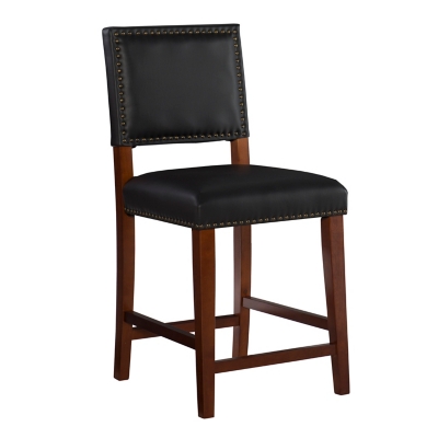 Linon Brook Counter Stool, Black, large
