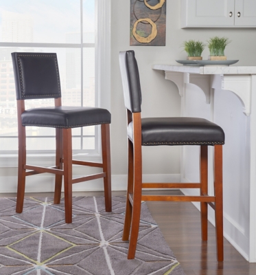 D600000254 Robbin Brook Bar Stool, Black sku D600000254