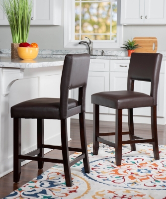 Emilion Vega Counter Height Bar Stool, Espresso