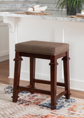 Kennedy Backless Tweed Counter Stool, Brown, large