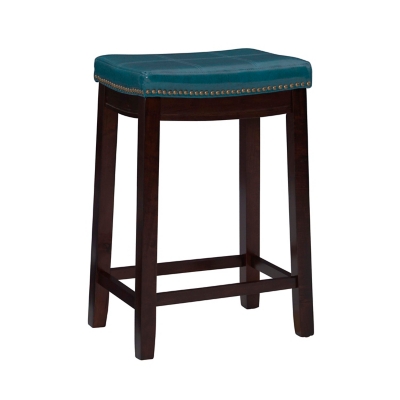 Linon Claridge Counter Stool, Blue, large