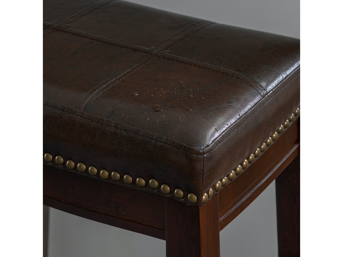 Faux Leather Linon Backless Counter Stool Linon Willamette