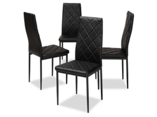 Baxton Studio Dining Chairs Set of 4 Ashley