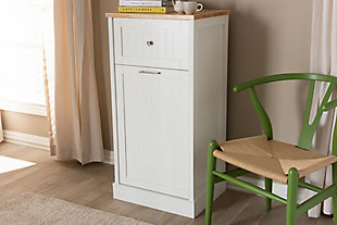 Modern Kitchen Cabinet, White/Oak, rollover