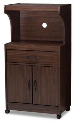 Baxton Studio Kitchen Cabinet, Walnut