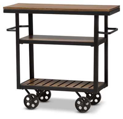 Baxton Studio Rolling Mobile Serving Cart Ashley