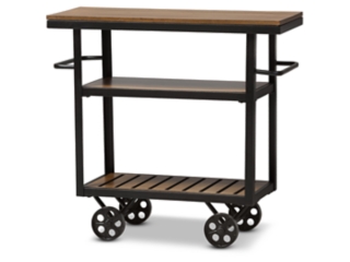 Baxton Studio Rolling Mobile Serving Cart