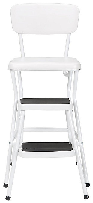 Cosco Retro Counter Height Step Stool with Sliding Steps, , large
